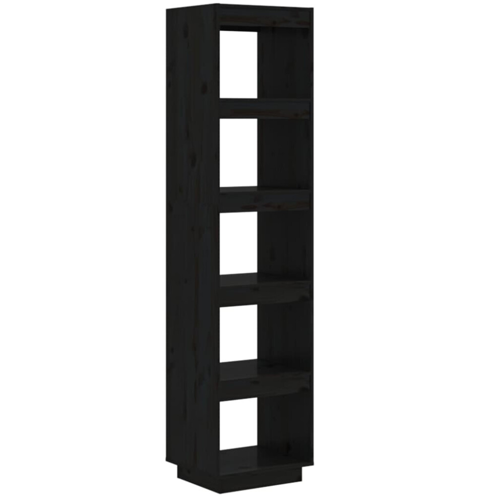 Vidaxl (Black, 40 X 35 X 167 Cm) Solid Pinewood Book Cabinet/Room Divider Multi Colours Multi Sizes