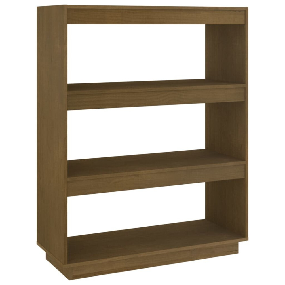 Vidaxl Book Cabinet Room Divider Honey Brown Solid Pinewood 80x35x103cm - Image 2