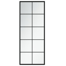 (100 x 40 cm) vidaXL Wall Mirror Hallway Makeup Mirror Hanging Mirror Black Rectangle Iron