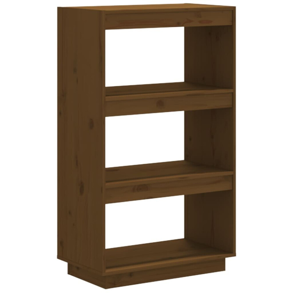 VIDAXL Book Cabinet Room Divider - Solid Pine Wood - Honey Brown - 60x35x103cm - Image 2
