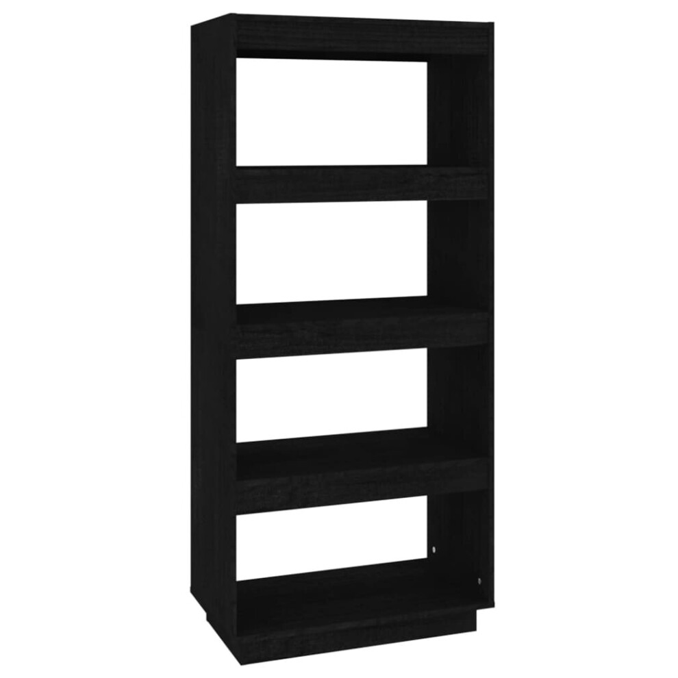 Vidaxl (Black, 60 X 35 X 135 Cm) Solid Pinewood Book Cabinet/Room Divider Multi Colours Multi Sizes