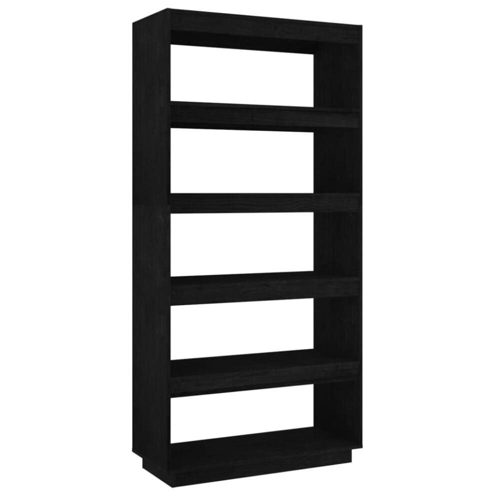 (black, 80 x 35 x 167 cm) vidaXL Solid Pinewood Book Cabinet/Room Divider Multi Colours Multi Sizes