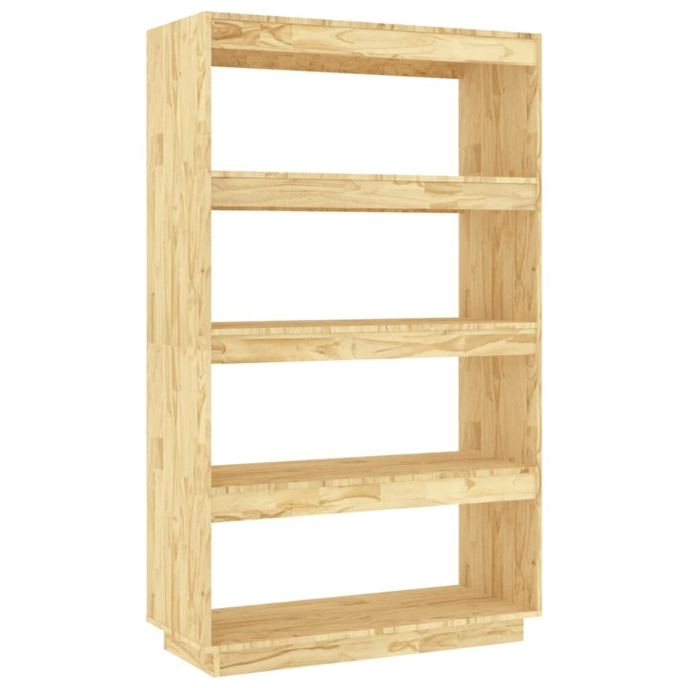 Vidaxl Book Cabinet Room Divider - 80x35x135cm - Solid Pinewood - Brown - Image 2