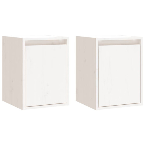 VidaXL (white, 2) vidaXL Wall Cabinet Hanging Storage Cabinet Wall Cupboard Solid Wood Pine