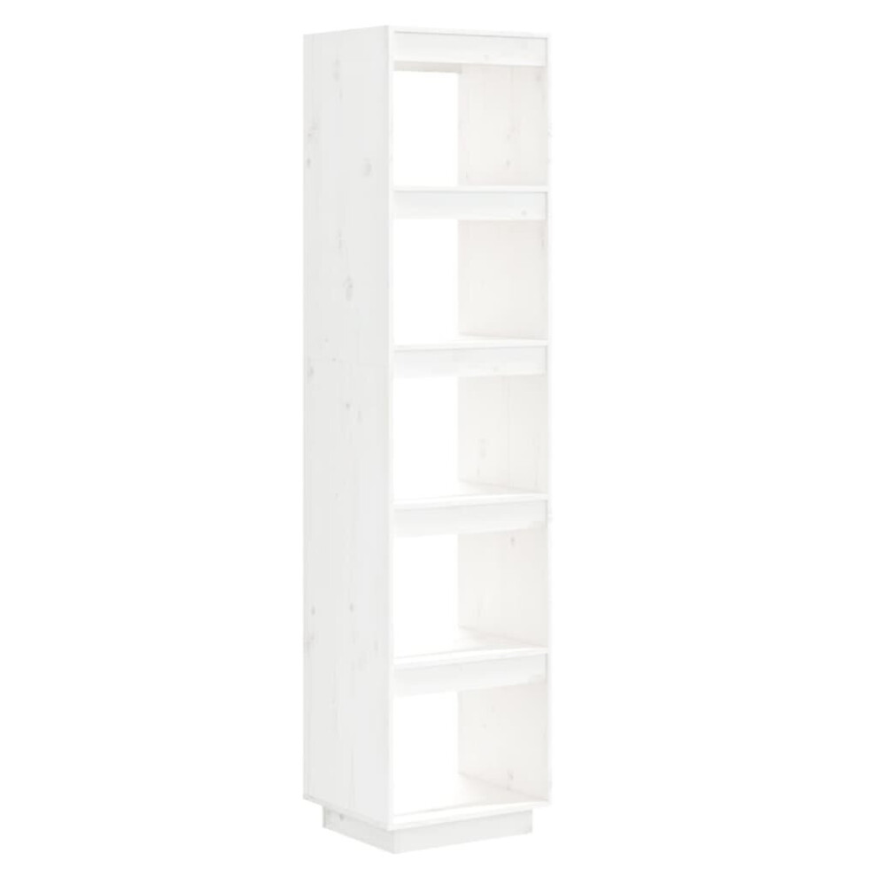 Vidaxl (White, 40 X 35 X 167 Cm) Solid Pinewood Book Cabinet/Room Divider Multi Colours Multi Sizes