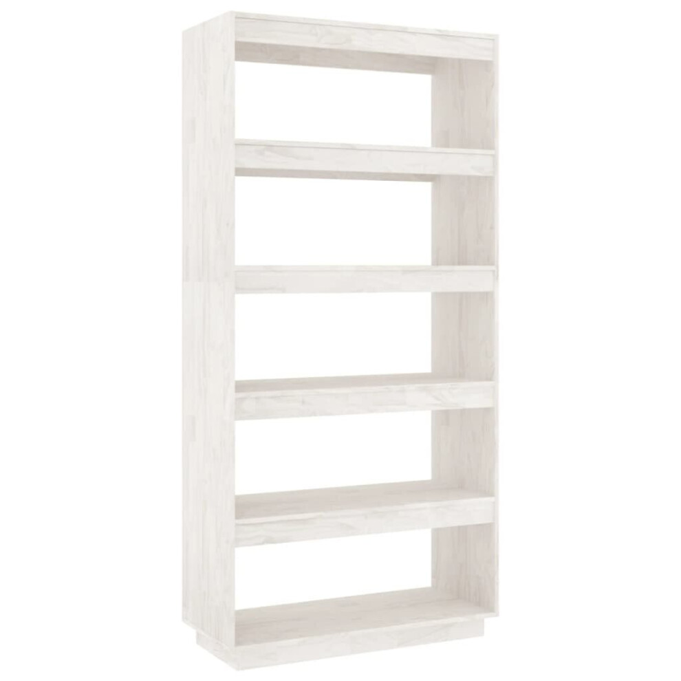 (white, 80 x 35 x 167 cm) vidaXL Solid Pinewood Book Cabinet/Room Divider Multi Colours Multi Sizes