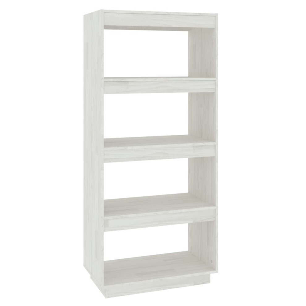 Vidaxl (White, 60 X 35 X 135 Cm) Solid Pinewood Book Cabinet/Room Divider Multi Colours Multi Sizes