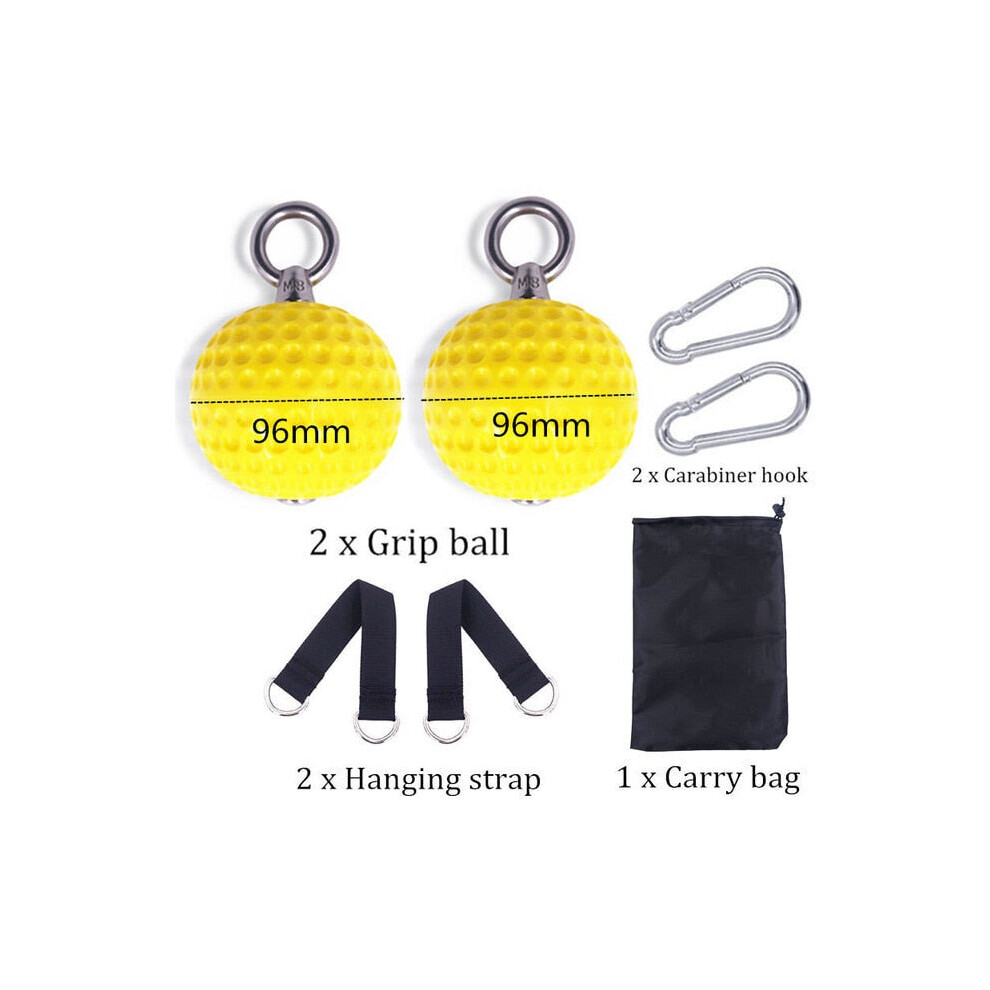 (96mm set) Pull Up Cannonball Grips for Finger Trainer Strength Training Army Muscles Barbells Gym Hand Exerciser