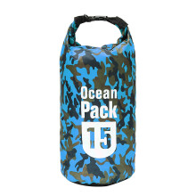 (Light Blue) 15L Waterproof Bag Camping Rafting Storage Dry Bag Swimming Bag Lightweight Diving Floating Bag