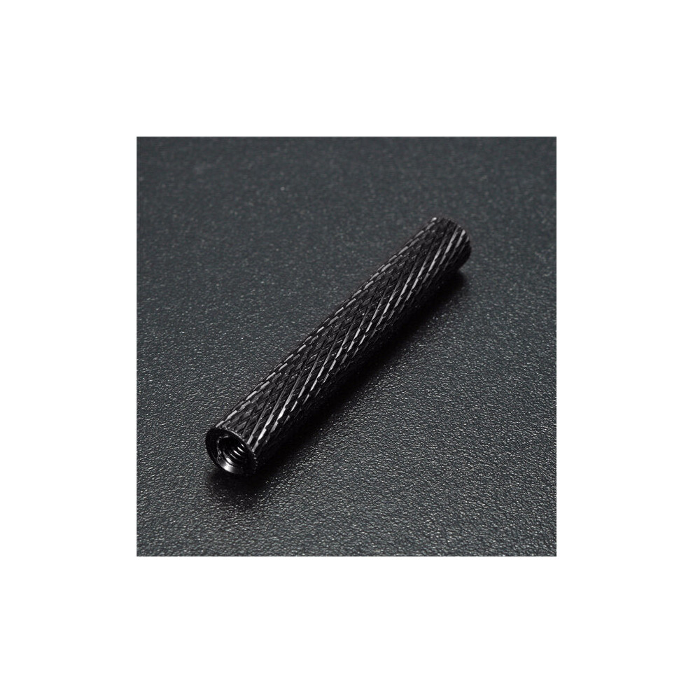 (Black) M3AS7 10Pcs M3 30mm Knurled Standoff Bolt Aluminum Alloy 6061 Anodized Spacer Multicolor