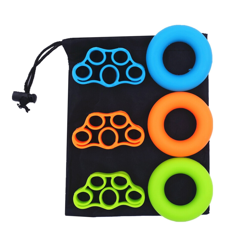 Resistance Bands Hand Grips Set Strengthener Exerciser Kit with Carrying Bag Finger Stretcher