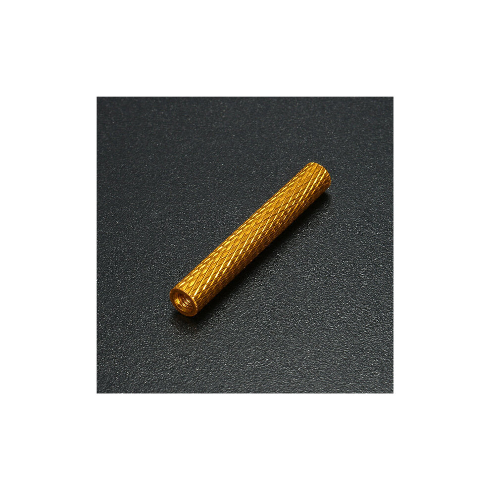 (Gold) M3as8 10Pcs M3 35Mm Knurled Standoff Bolt Aluminum Alloy 6061 Anodized Spacer Multicolor 6112212020784