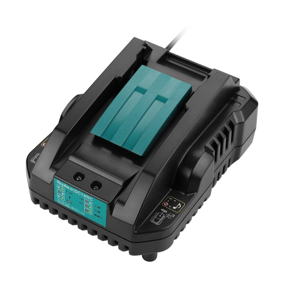 (EU Plug) 14.4V 18V Li-Ion Battery Charger 4A Charging Current For Makita DC18RC BL1830 BL1430 Power Tool Battery EU/US/AU/UK Plug