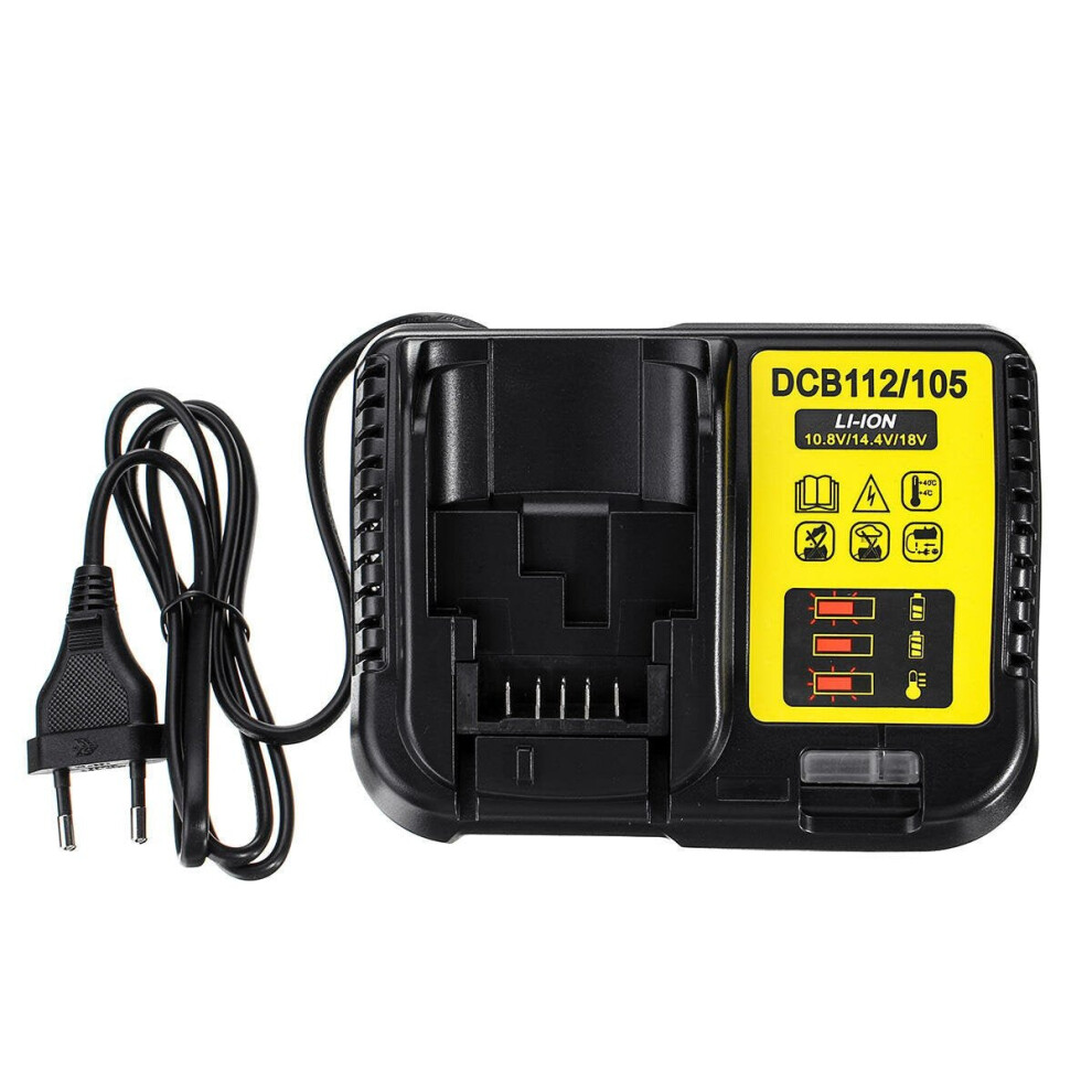 (EU Plug) Replacement Li-Ion Battery Charger for Dewalt