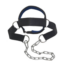 (With chain) Head Neck Power Training Body Strength Exercise Strap Adjustable Gym Fitness Weight Bearing Cap