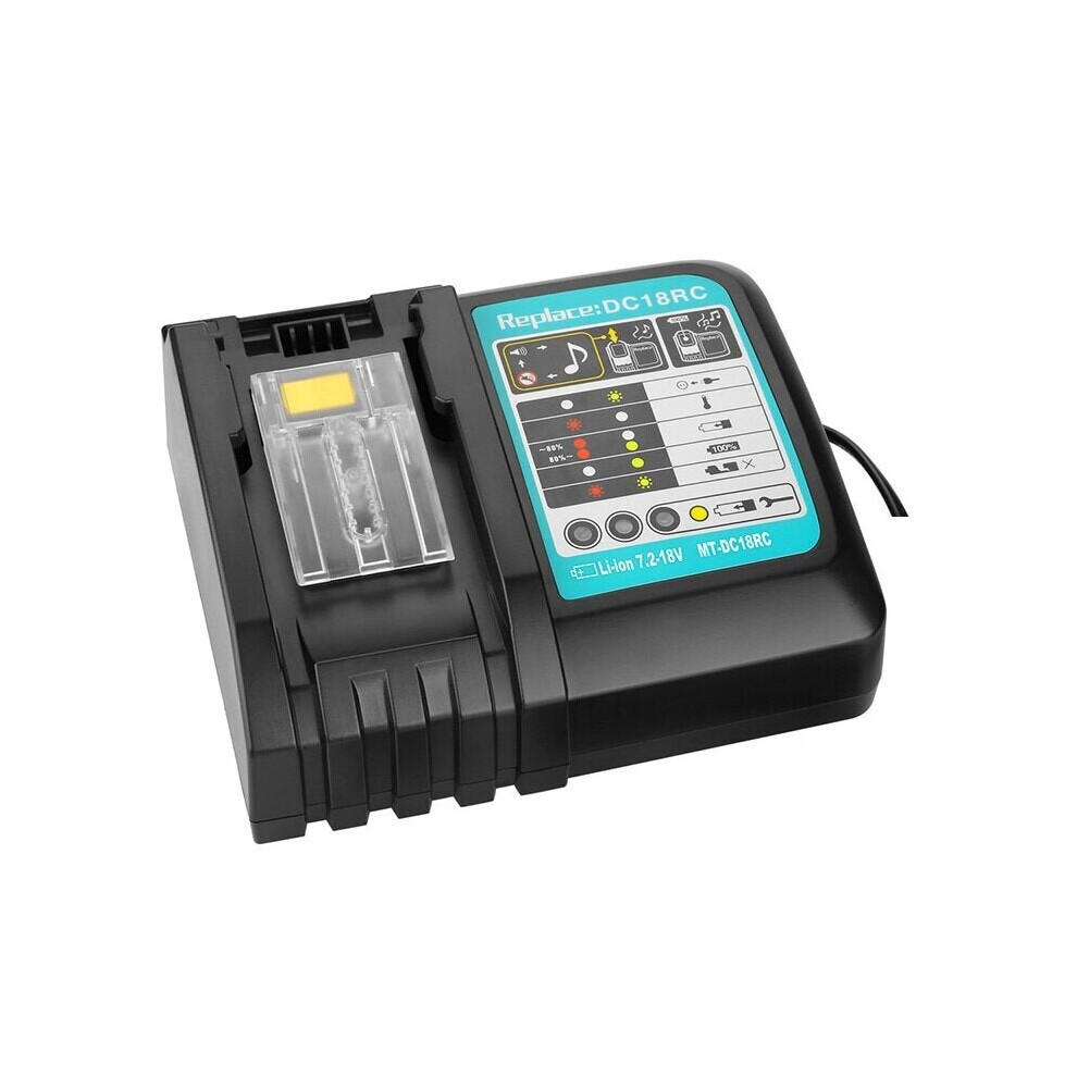 (DC 18RC 2A, EU Plug) Li-ion Battery Charger 2/6/6.5A EU Plug Charging Current For Makita 14.4V-18V BL1830 BL1430 DC18RC Power Tool Battery