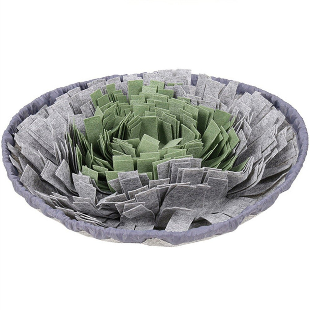 (Green-Gray) Dog Snuffle Mat Dog Training Pet Mat Encourages Natural Foraging Durable Dog Nosework Mat Skills