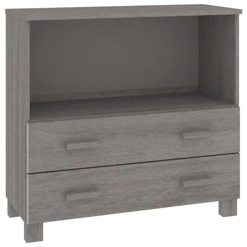 Vidaxl (Light Grey) Sideboard Solid Wood Pine Wooden Side Cabinet Furniture Multi Colours