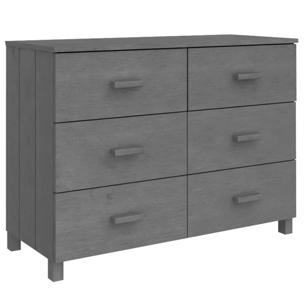 (dark grey) vidaXL Sideboard Solid Wood Pine Storage Side Cabinet Furniture Multi Colours