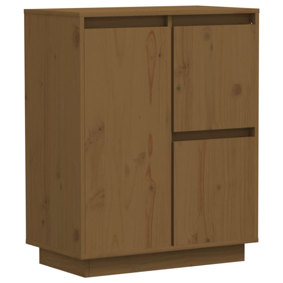 (honey brown) vidaXL Solid Wood Pine Sideboard Storage Side Cabinet Furniture Multi Colours