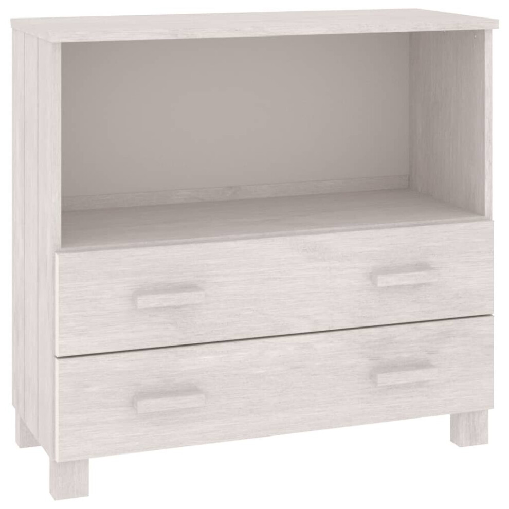 (white) vidaXL Sideboard Solid Wood Pine Wooden Side Cabinet Furniture Multi Colours