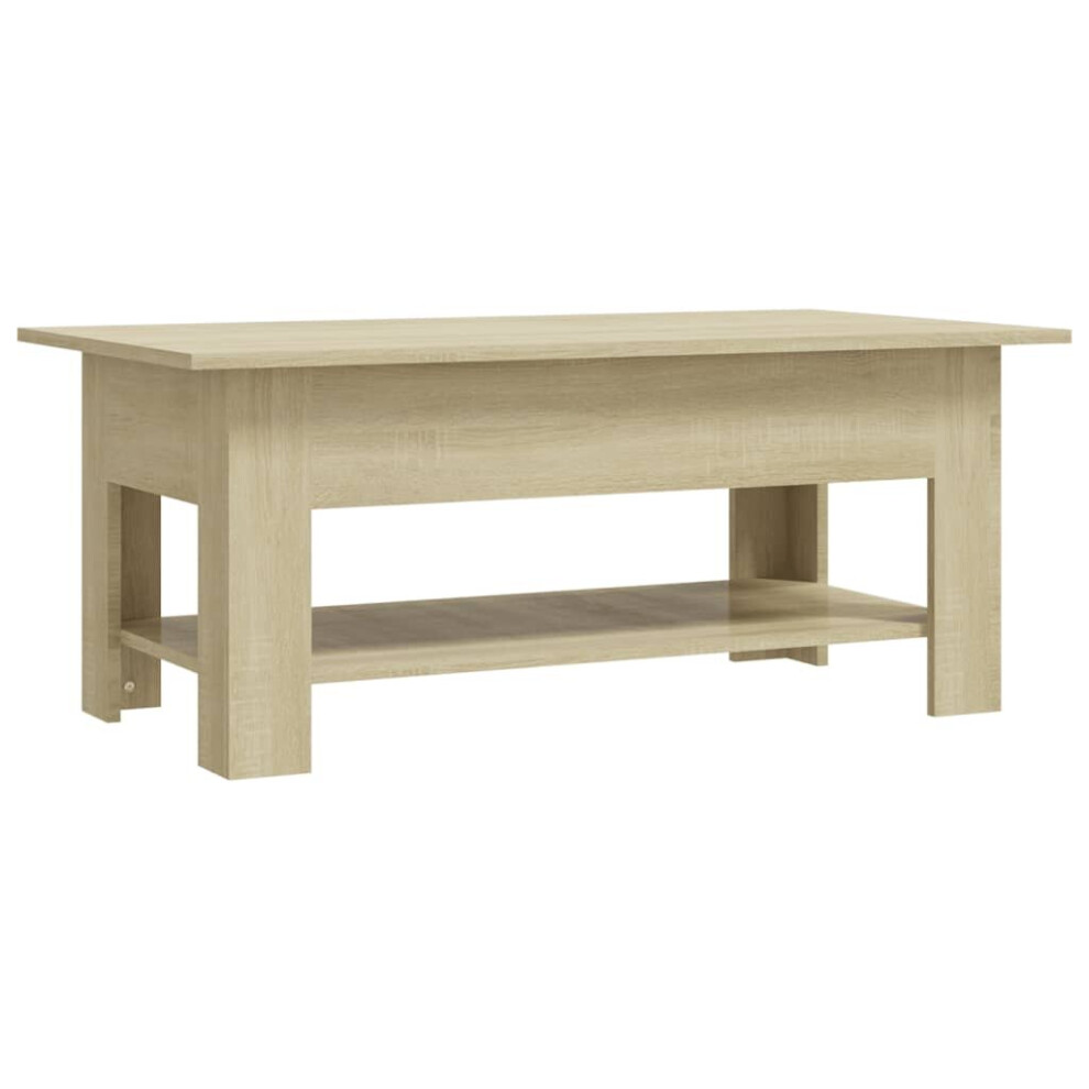 Vidaxl (Sonoma Oak) Coffee Table Couch Table Hall End Center Accent Table Engineered Wood Brown