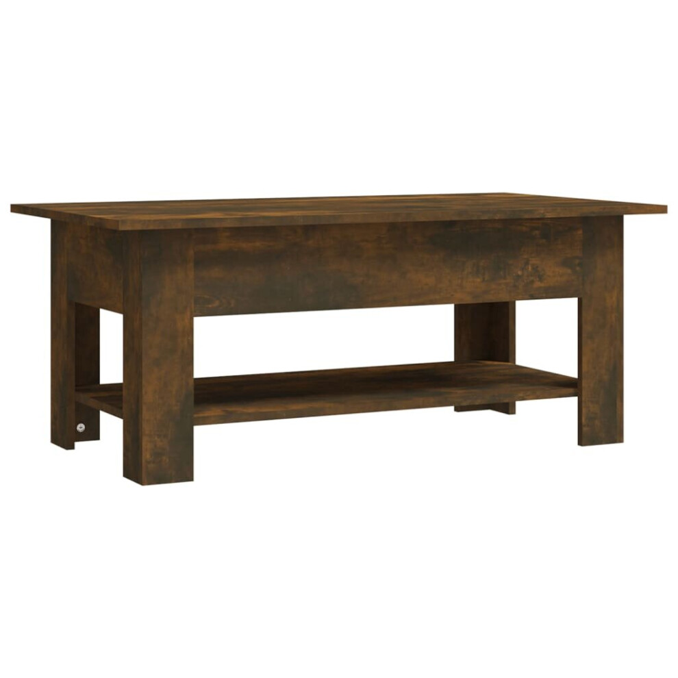 Vidaxl (Smoked Oak) Coffee Table Couch Table Hall End Center Accent Table Engineered Wood Brown