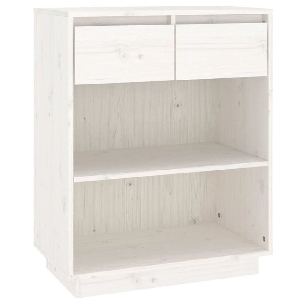 Vidaxl (White) Solid Wood Pine Console Cabinet Sideboard Side Cabinet Multi Colours White