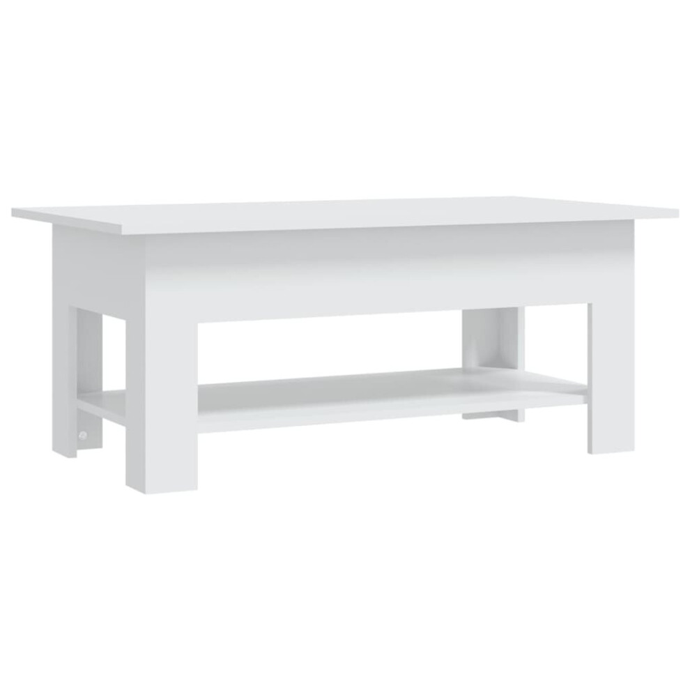 Vidaxl (White) Coffee Table Couch Table Hall End Center Accent Table Engineered Wood
