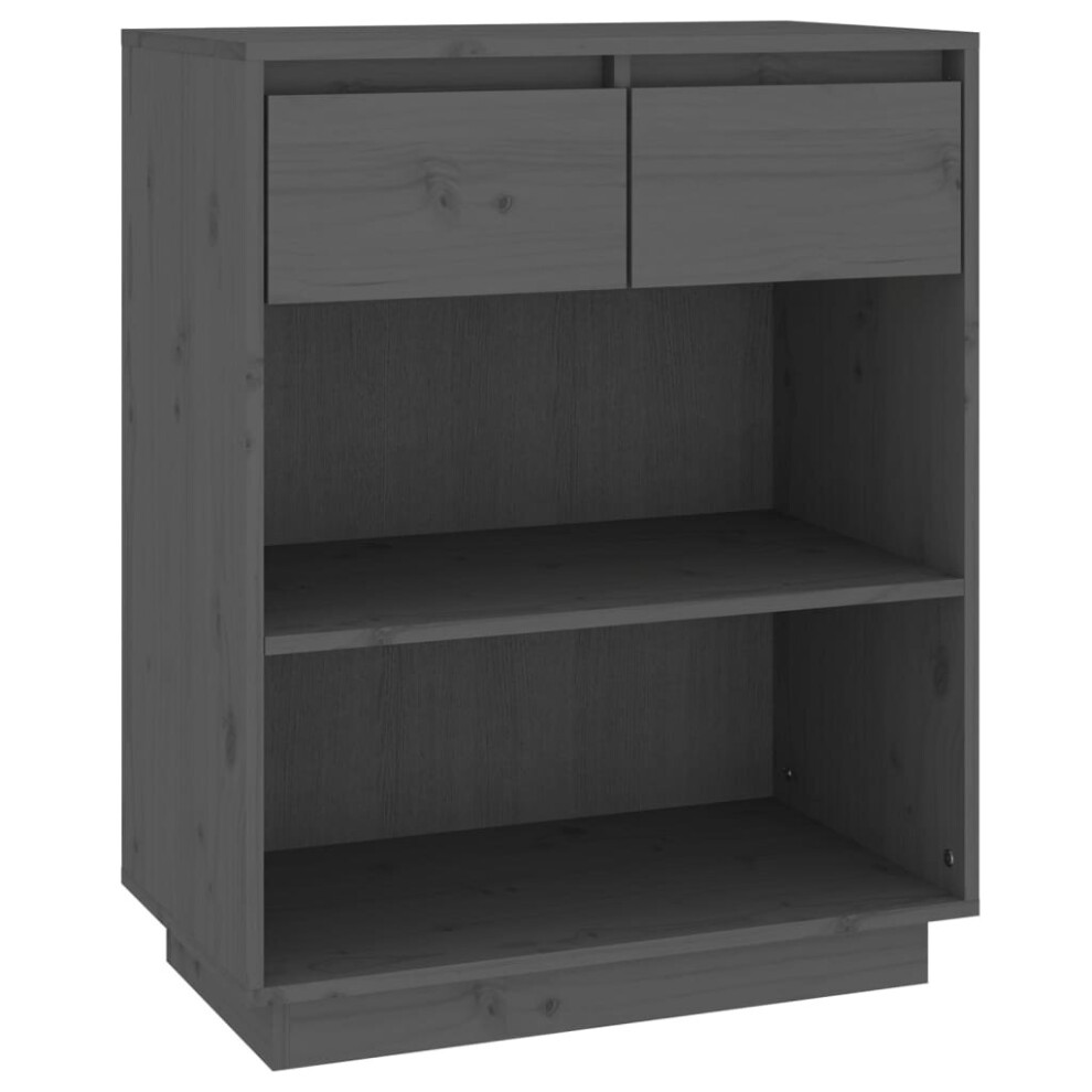 Vidaxl (Grey) Solid Wood Pine Console Cabinet Sideboard Side Cabinet Multi Colours Grey