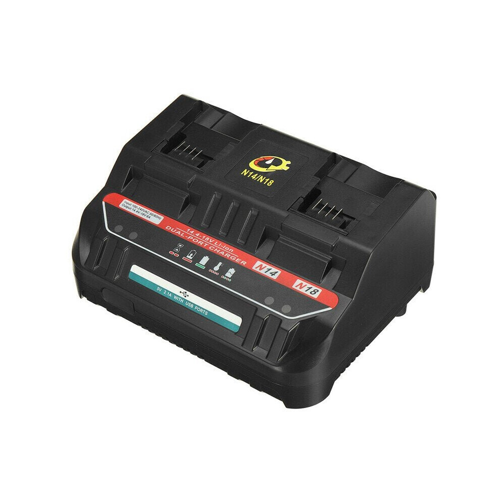 (UK Plug) Li-ion Battery Charger 5V 1.5A AU/EU/US/UK Plug Charging Current For MILwaukee 14.4V-18V M14 M18 Li-ion Battery Power Tool Battery