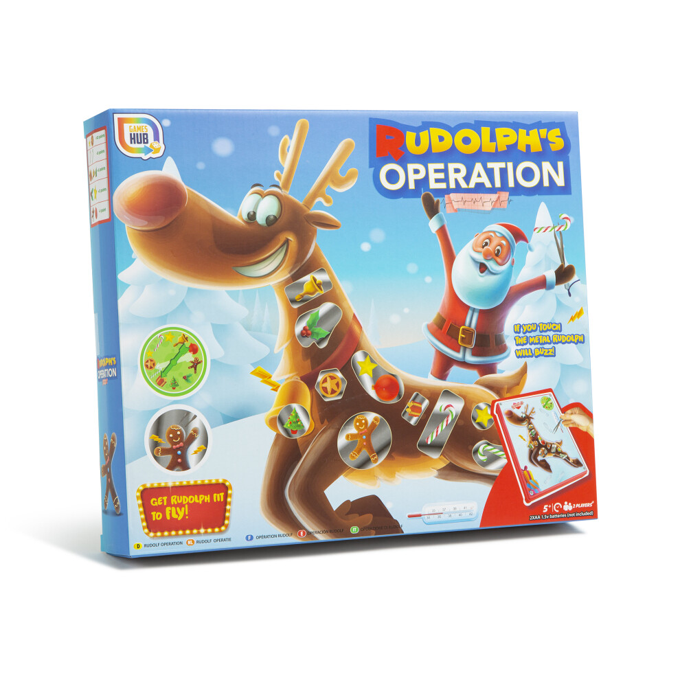 Rudolph Operation Board Game Festive Christmas Family Fun Kids Doctor Play Set