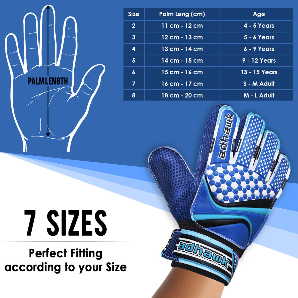 What size goalkeeper gloves hot sale for 7 year old