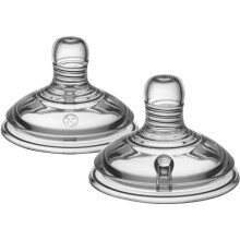 Tommee Tippee - Closer to Nature Bottle Teats - Mimicking Maternal Breast with Anti-Colic Valve - Variable Flow - Pack of 2