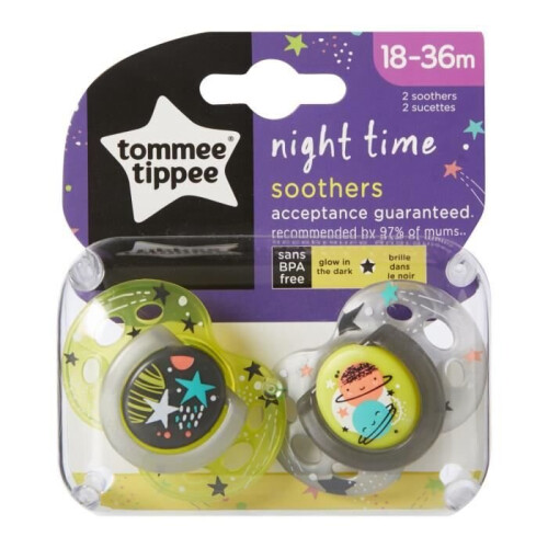 Tommee Tippee TOMMEE TIPPEE Pacifier Night - Sold by 2 - 18 - 36 months 1