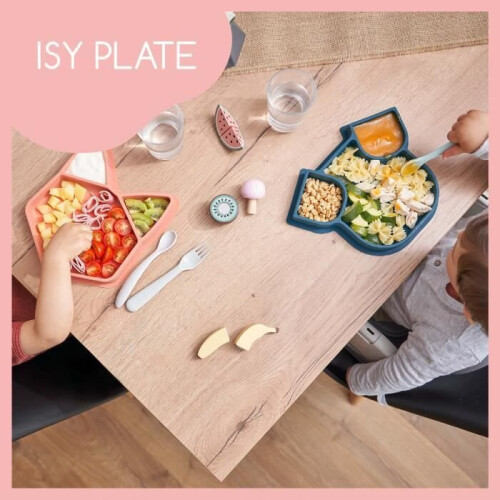 Babymoov Babymoov Divided silicone plate ISY PLATE Blue dog 1