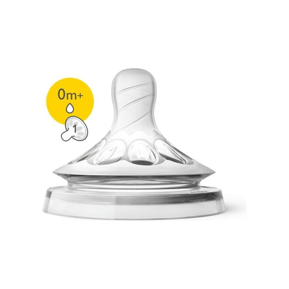 PHILIPS AVENT Set of 2 Natural 0m + teats - 1 hole