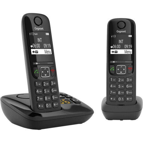 Gigaset AS690A Cordless Phone Twin Handsets With Answering Machine