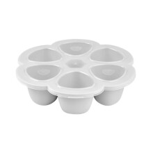 Multi-porzioni in silicone di qualità premium - BEABA - 6x90 ml - grigio