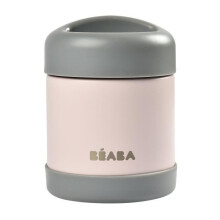 BEABA Insulated stainless steel portion 300 ml (dark mist / light pink)