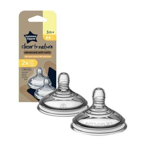 Tommee Tippee TOMMEE TIPPEE Anti-Colic Teats 3m + X2