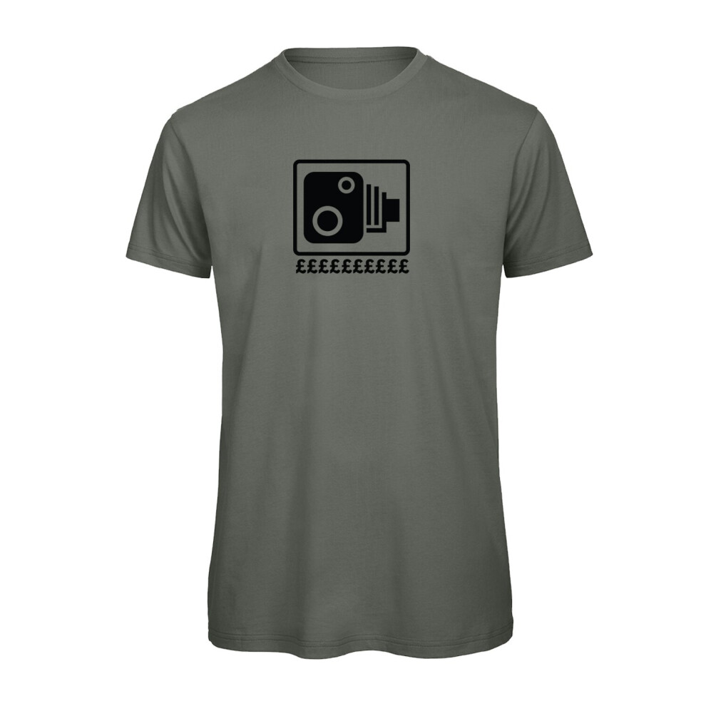 (Millennial khaki, L) CCTV Cash Cam Political Graphic 100% Organic Very High Quality T-shirt, Gift Boxed  Perfect Christmas, Birthday Gift-image-OPC-P9NDPZP-NEW