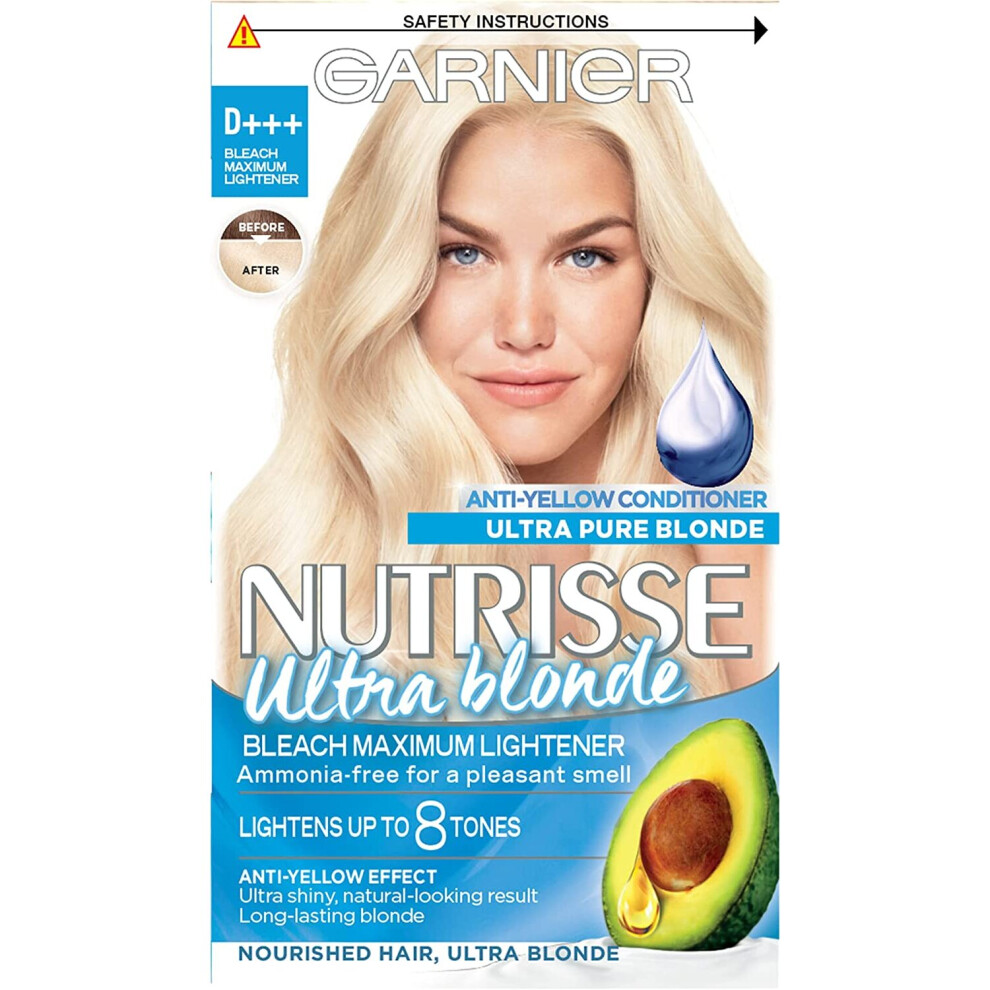 Garnier Nutrisse Ultra Blonde D+++ Bleach Maximum Lightener, For All Hair Types