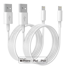 iPhone Charger Cable,PEAPOLET [Apple MFi Certified] Lightning Cables 2 Pack USB-A to Lightning Apple Long iPhone Cable Fast Charging for iPhone 1
