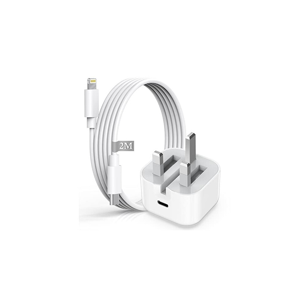 iPhone Charger Plug and Cable 2M[Apple MFi Certified], AINPOW 20W iPhone Fast Charger Cable and Plug,USB C Fast Charger Power Adapter with Lightn