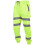 (L, Neon Green) Mens High Visibility Safe Work Reflective Trousers 2
