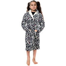 (5-6 Years, White) Kids Girls Luxury Sherpa White Dressing Gown
