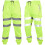 (L, Neon Green) Mens High Visibility Safe Work Reflective Trousers 3