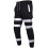 (XL, Black) Mens High Visibility Safe Work Reflective Trousers 3