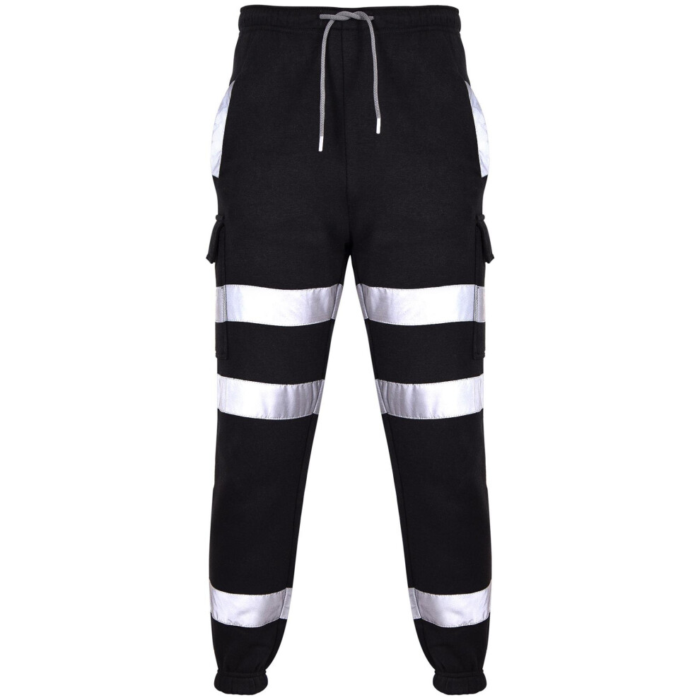 A2z (M, ) Mens High Visibility Safe Work Reflective Trousers Black